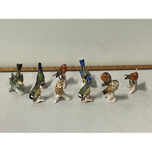 123 - 10 Vintage Goebel Hummel birds from 60's/70's to include Robins & Great Tit etc.