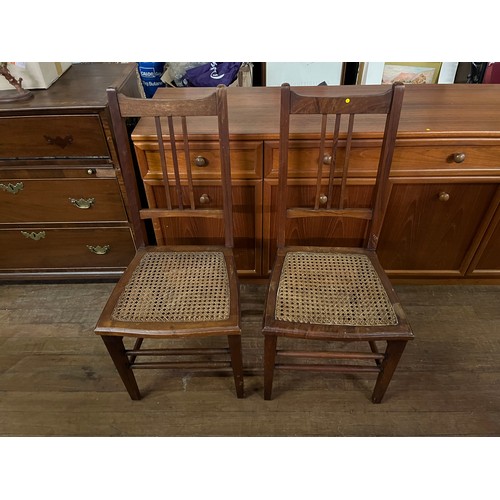 116 - Pair of Antique oak bergere chairs.