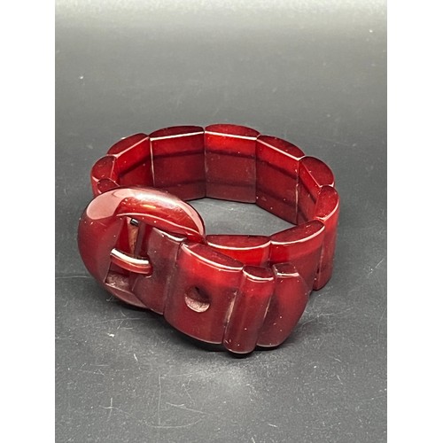 12 - Antique segmented cherry bakelite amber bracelet 
40 grams