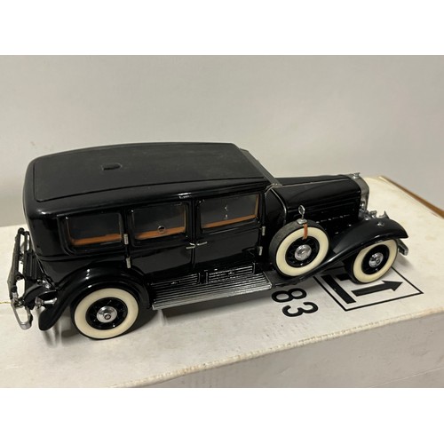 58 - boxed franklin mint diecast model of al capones armoured cadilac