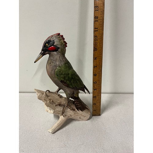 148 - large german goebel green woodpecker 
signed bochmann 10 inches high