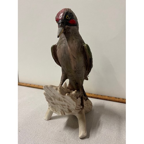 148 - large german goebel green woodpecker 
signed bochmann 10 inches high