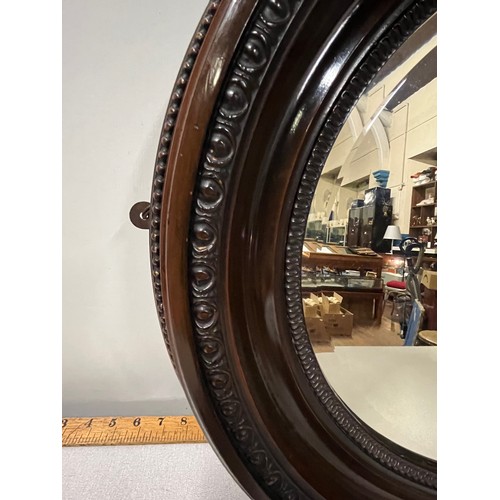 157 - large victorian oval mahogany mirror