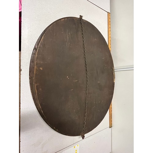 157 - large victorian oval mahogany mirror