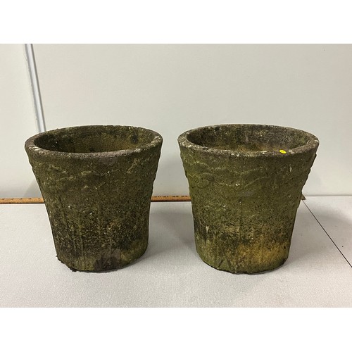 170 - 2 vintage stone garden planters