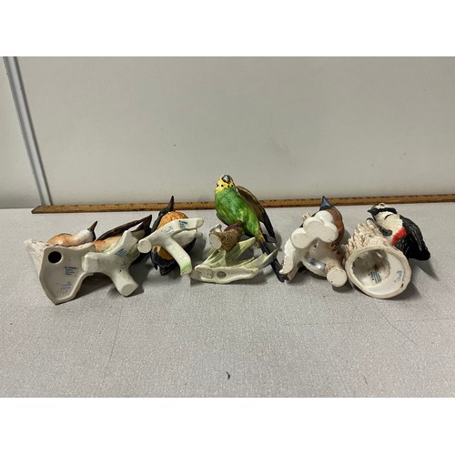 174 - 5 German goebel ceramic birds to include woodpecker , kingfisher etc circa 1960s
17cm h