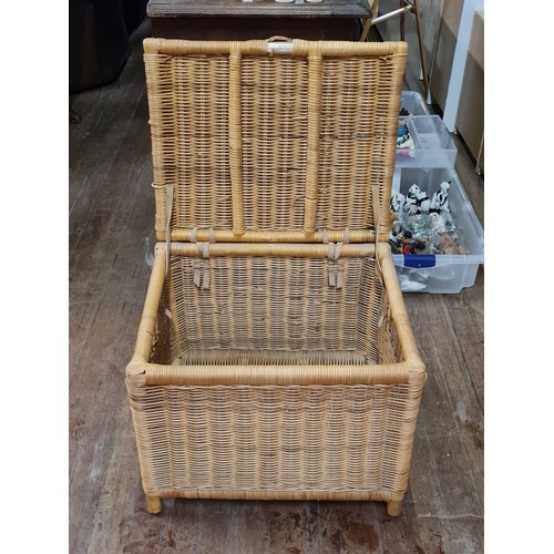 264 - Wicker blanket box.