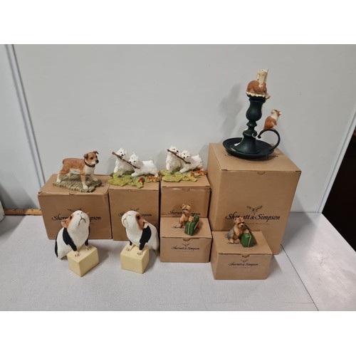 271 - 8 x Sherratt and Simpson animal ornaments. Most with boxes.