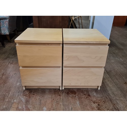 306 - 2 Ikea Malm bedside cabinets.