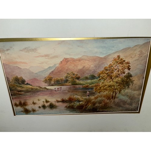 321 - 2 Large watercolours of river mountain scenes, signed by N. Winspeare
Largest 79cm x 60cm