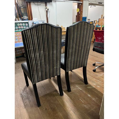 334 - 2 heavy high back dining chairs