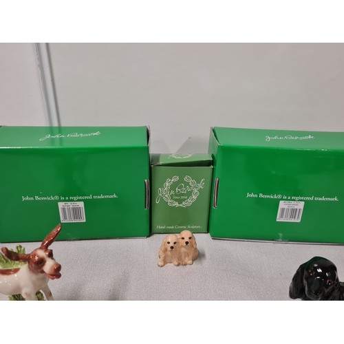 130 - 3 Boxed Beswick to include 'spinger spaniel', 'cocker spaniel' etc.