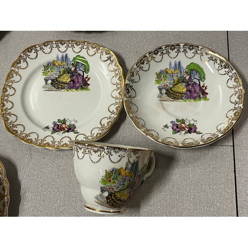 314 - 21 piece tea set set by cristine bone china england