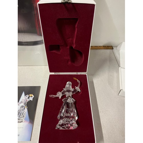 165 - large boxed swarovski masquerade figurine (columbine)  with accessories , along with unopened boxed ... 