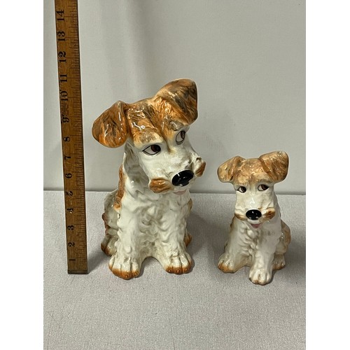 175 - a pair of vintage sylvac dogs tallest 29cm