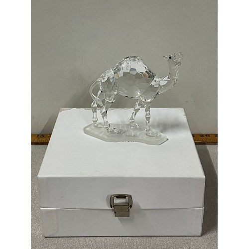 194 - large boxed swarovski camel 12cm tall