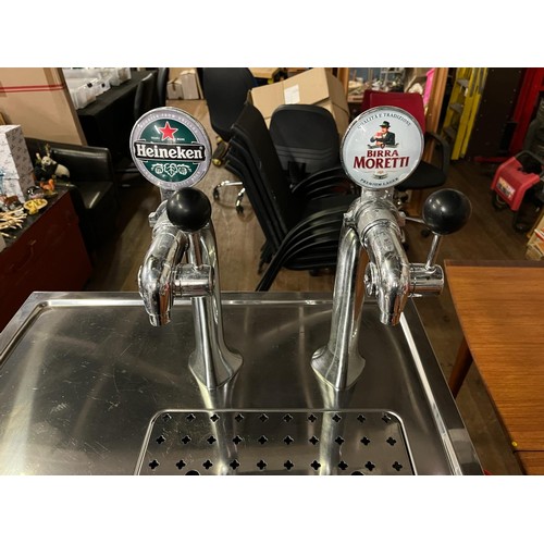 214 - Heineken/ Birra Moretti mobile double font bar unit working.