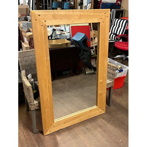 225 - large solid wood mirror 138 x 90 cm