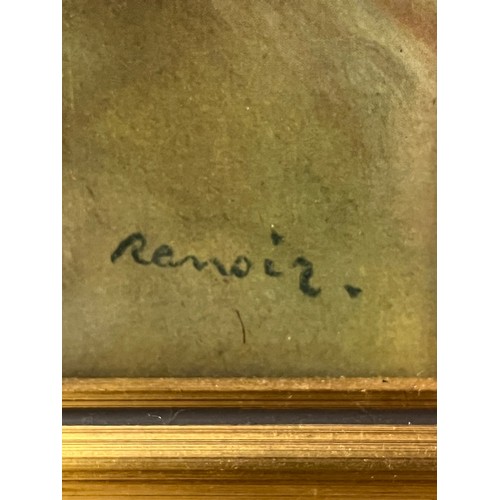 87 - large gilt framed renoir print 80 x 64cm