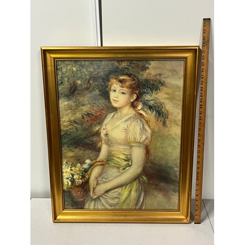 87 - large gilt framed renoir print 80 x 64cm