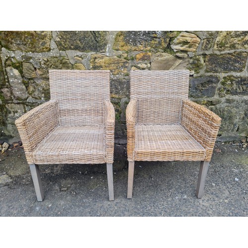 99 - 2 rattan garden chairs