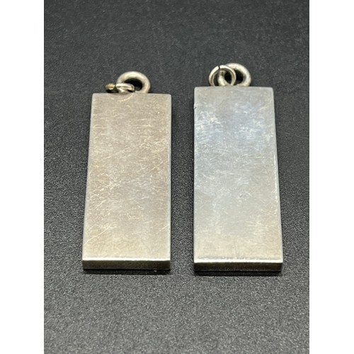 100B - 2 silver hallmarked ingots (29.6grams)