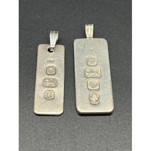 100C - 2 silver hallmarked ingots (23.81grams)