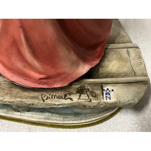 29 - capodimonte figurine signed by bruno merli (romantico veneziano)