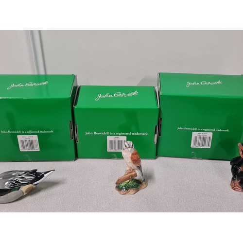 57 - 3 Boxed Beswick to include 'Pintail', 'Kestrel' & 'Baby chimp'