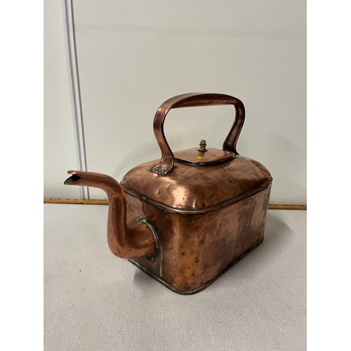 66 - Large Antique copper ship's kettle.