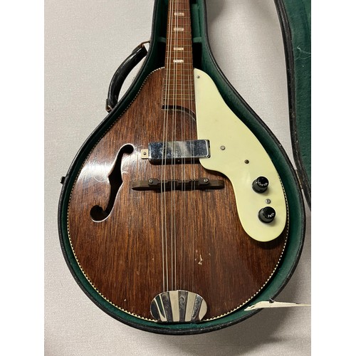 85 - Electric mandolin (The Michigan) with case (has been repaired.