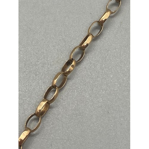 2 - 9ct gold belcher chain & RFC pendant 8.25 grams