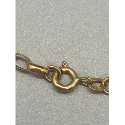 2 - 9ct gold belcher chain & RFC pendant 8.25 grams