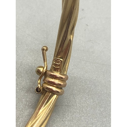 7 - 9ct gold ladies bangle 4.17grams