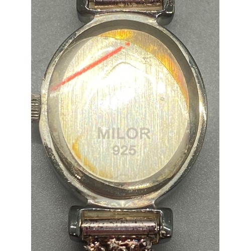 10 - Vintage Ladies Silver Precious Time Quartz Watch by Milor of Italy 