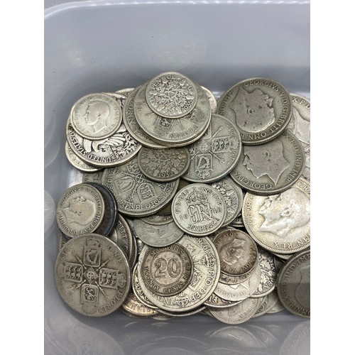 146 - large quantity of mixed british silver coins 718 grams