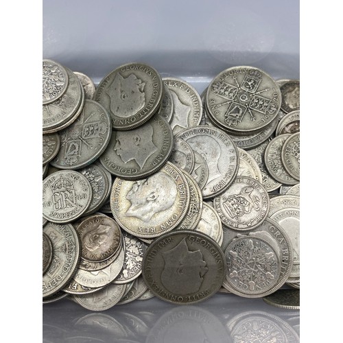 146 - large quantity of mixed british silver coins 718 grams