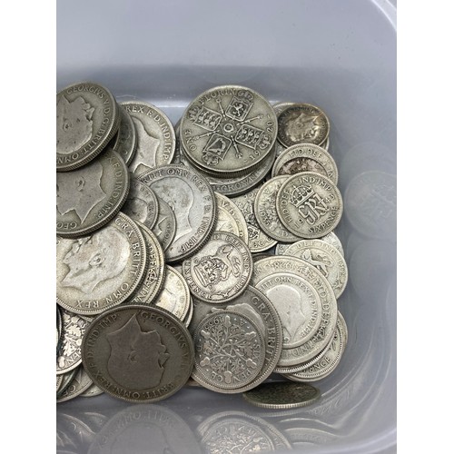 146 - large quantity of mixed british silver coins 718 grams