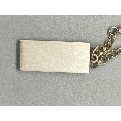 166 - hallmarked silver ingot with st christopher & belcher chain