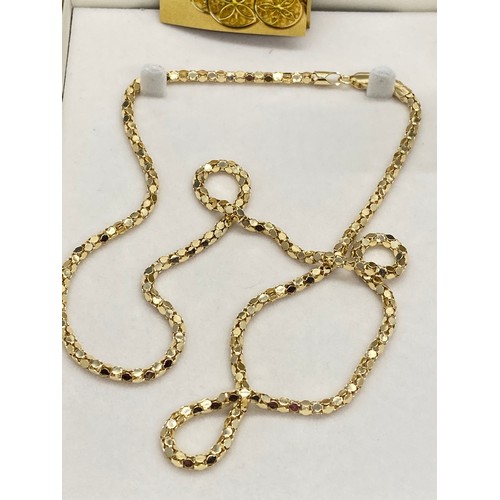 199 - gold plate on silver veronese collection chain & earrings