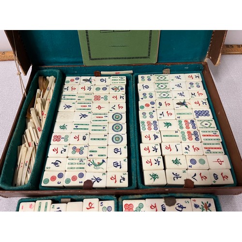 17 - Vintage Mah Jong set in case with instructions.