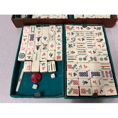 17 - Vintage Mah Jong set in case with instructions.