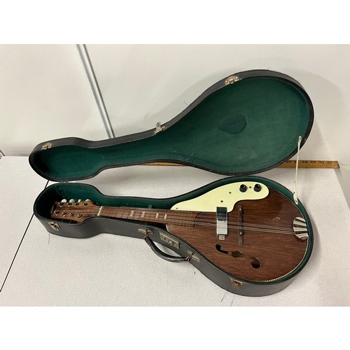 85 - Electric mandolin (The Michigan) with case (has been repaired.