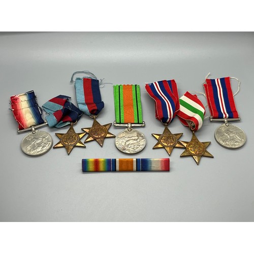 33 - a selection of military wwII medals to include african service medal etc