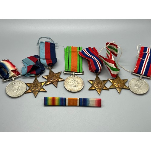 33 - a selection of military wwII medals to include african service medal etc