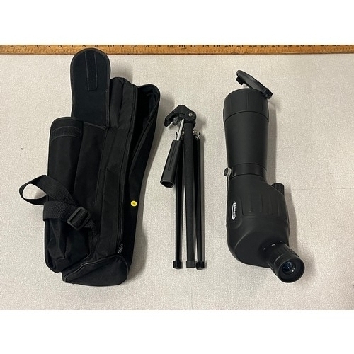 61 - Zennox spotting scope 20-60x60 includes tripod & bag.