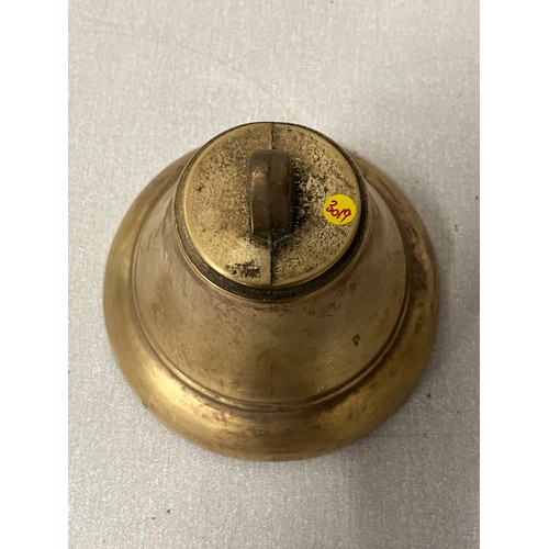 253 - Antique brass school bell.