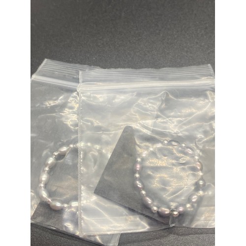 375 - 7 pairs of Honora pearl earrings in box and rings with bag.