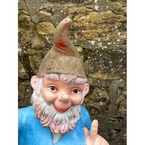 213 - large vintage plastic west german garden gnome by zeho 
95cms tall