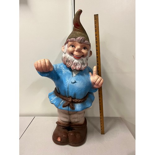 213 - large vintage plastic west german garden gnome by zeho 
95cms tall